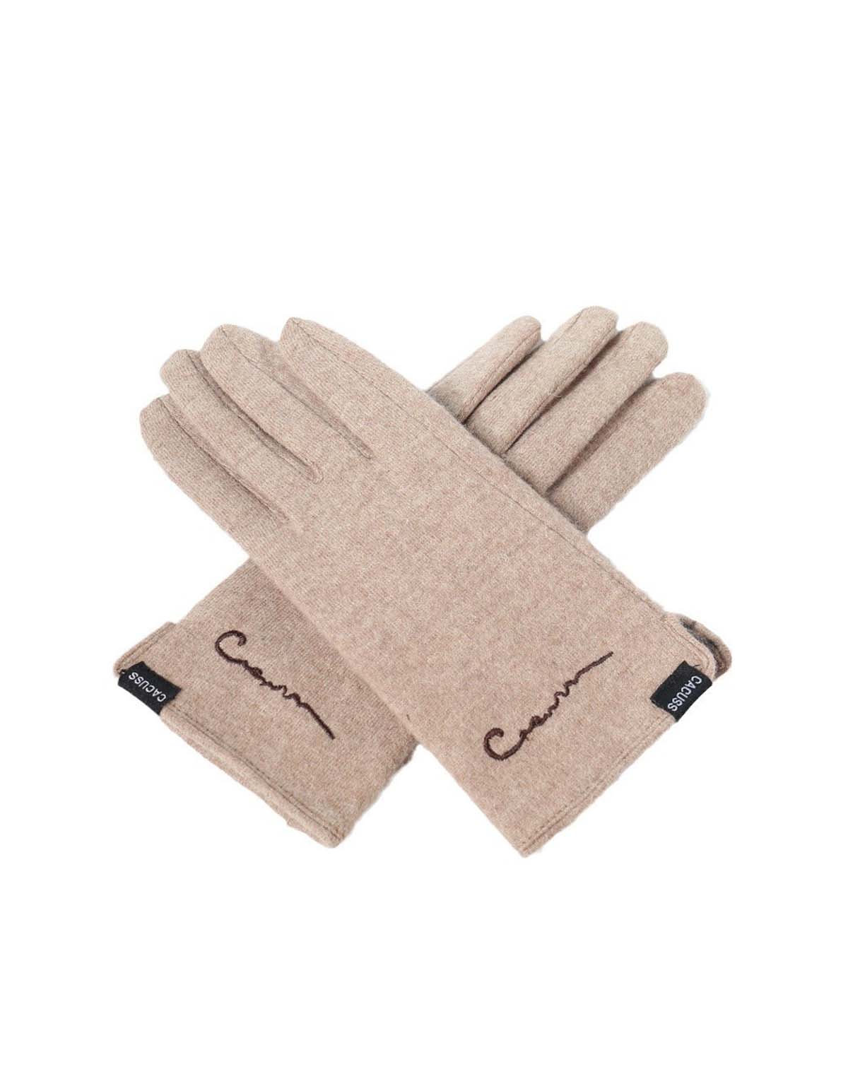 Women's Fleece-Lined Knit Gloves-g13